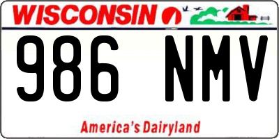 WI license plate 986NMV