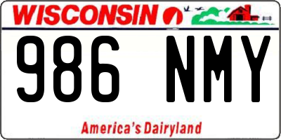 WI license plate 986NMY