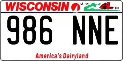 WI license plate 986NNE