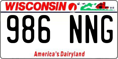 WI license plate 986NNG