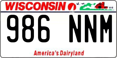 WI license plate 986NNM