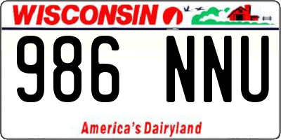 WI license plate 986NNU