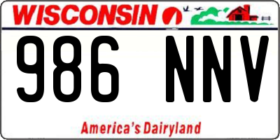 WI license plate 986NNV