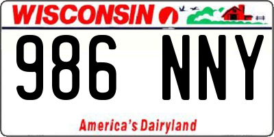 WI license plate 986NNY