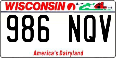 WI license plate 986NQV