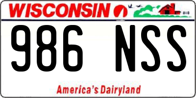 WI license plate 986NSS
