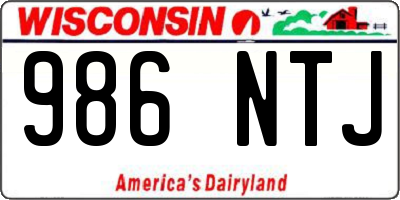 WI license plate 986NTJ