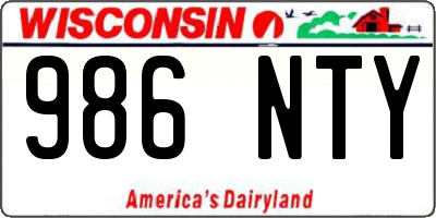 WI license plate 986NTY