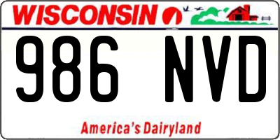 WI license plate 986NVD