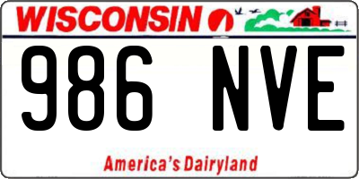 WI license plate 986NVE