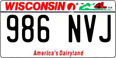 WI license plate 986NVJ