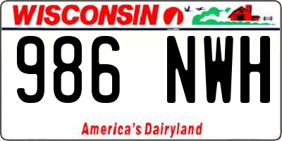 WI license plate 986NWH