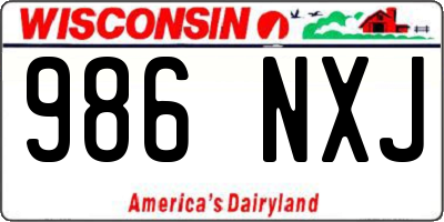 WI license plate 986NXJ
