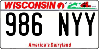 WI license plate 986NYY