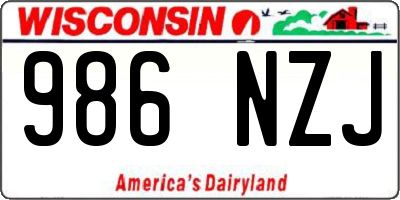 WI license plate 986NZJ