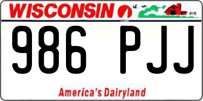 WI license plate 986PJJ