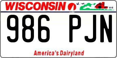 WI license plate 986PJN