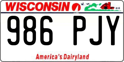 WI license plate 986PJY