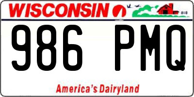 WI license plate 986PMQ