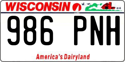 WI license plate 986PNH