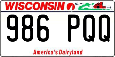 WI license plate 986PQQ
