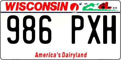 WI license plate 986PXH