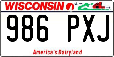 WI license plate 986PXJ