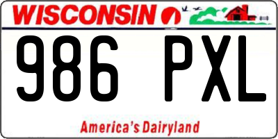 WI license plate 986PXL