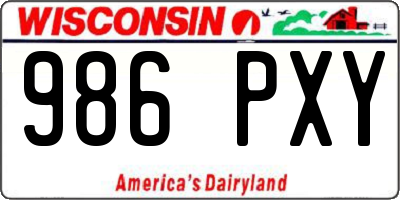 WI license plate 986PXY