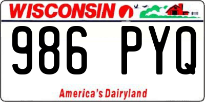 WI license plate 986PYQ