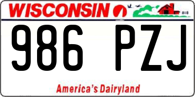 WI license plate 986PZJ