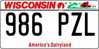 WI license plate 986PZL