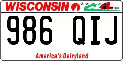 WI license plate 986QIJ