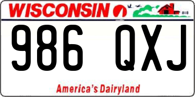 WI license plate 986QXJ