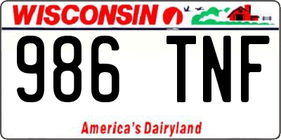 WI license plate 986TNF