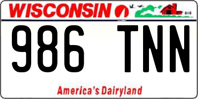 WI license plate 986TNN