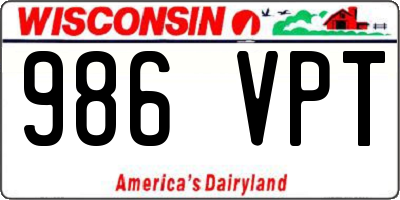 WI license plate 986VPT