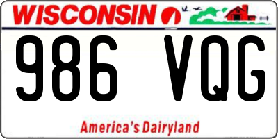 WI license plate 986VQG
