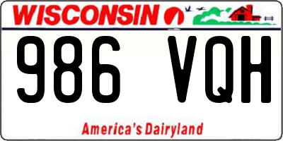 WI license plate 986VQH