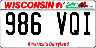 WI license plate 986VQI