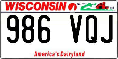 WI license plate 986VQJ