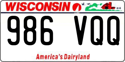 WI license plate 986VQQ
