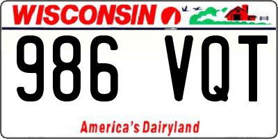 WI license plate 986VQT