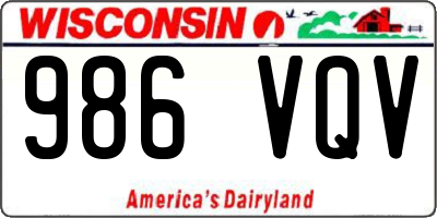 WI license plate 986VQV