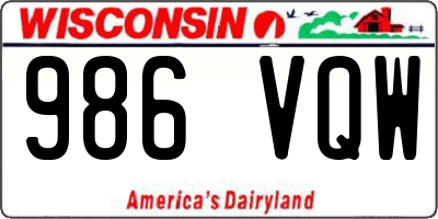 WI license plate 986VQW