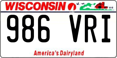 WI license plate 986VRI