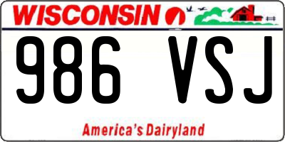 WI license plate 986VSJ
