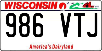 WI license plate 986VTJ