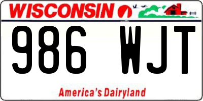 WI license plate 986WJT