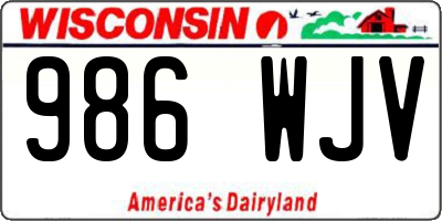 WI license plate 986WJV